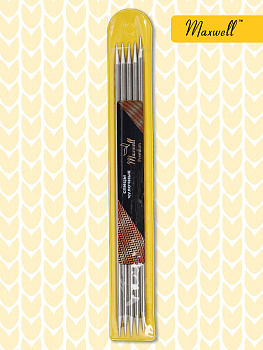Спицы для вязания чулочные Maxwell Gold, металл арт.25-30 3,0 мм /25 см (5 шт)